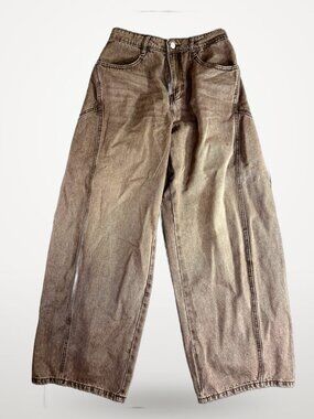 Blue Artemis Wide-Leg Jeans Brown L